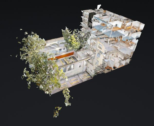 Modelo 3D navegável gerado por laser scanner