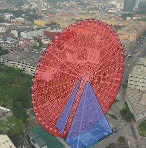 Análise georreferenciada de desvio estrutural sobre imagem aérea