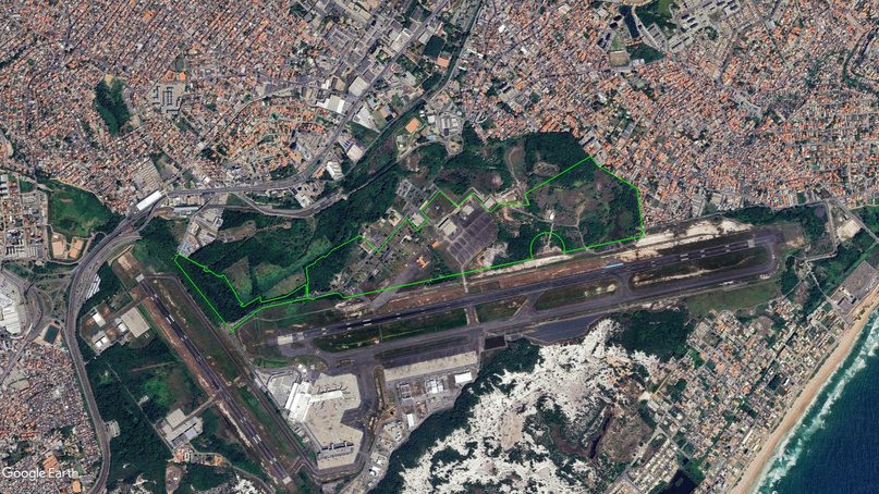 Imagem aérea da Base Aérea de Salvador